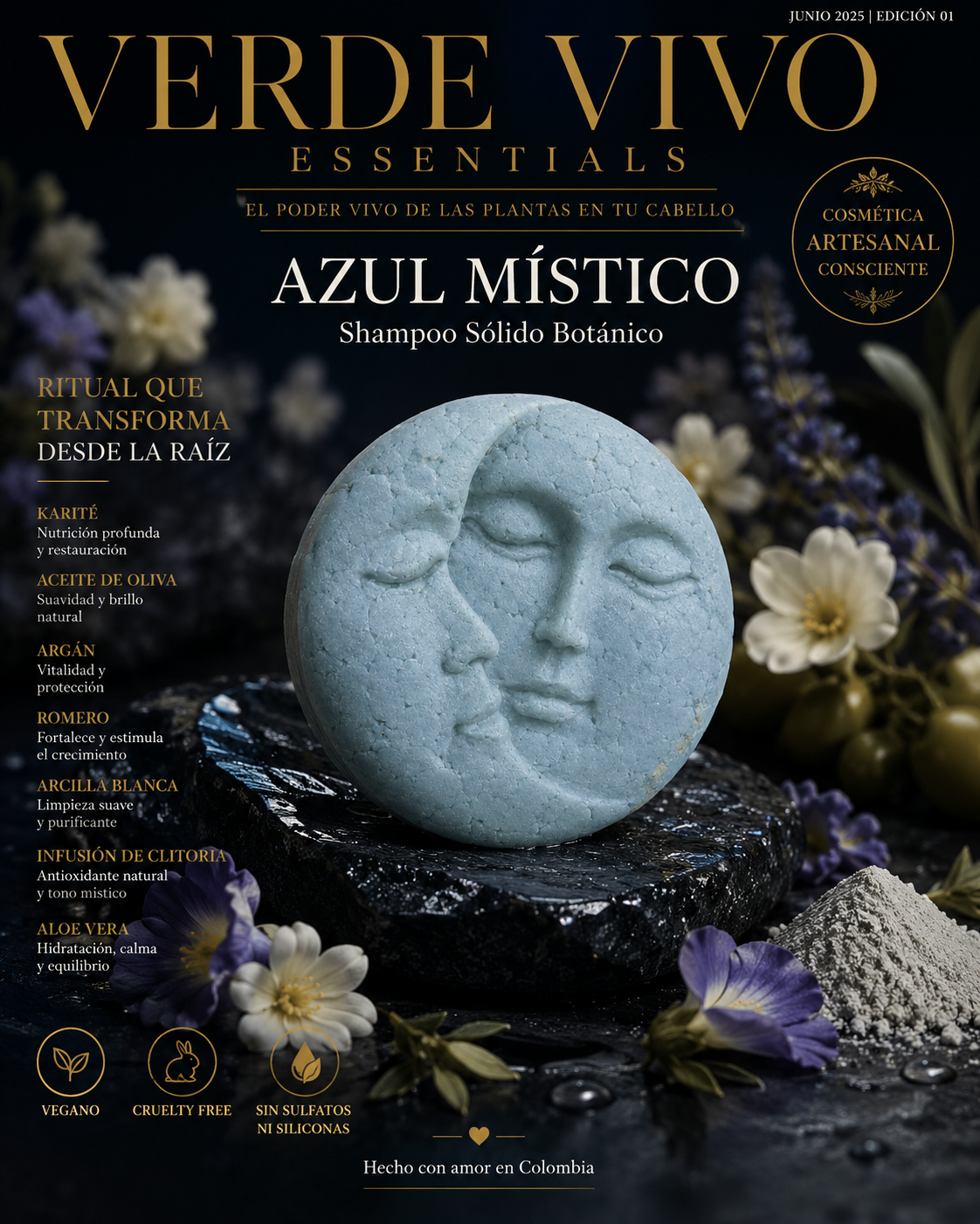 Shampoo Sólido Azul Místico